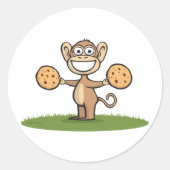 Apenkoekjes Ronde Sticker (Voorkant)