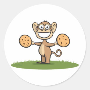 Apenkoekjes Ronde Sticker