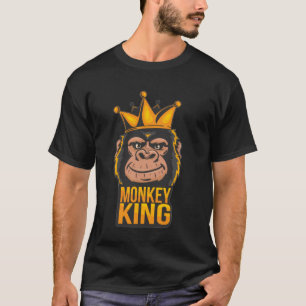 Apenkoning moderne koele typografie naam en foto t-shirt