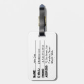 apenkop bagagelabel (Achterkant verticaal)