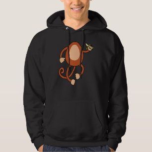 Apenkostuum met banaan  Eenvoudig Halloween Hoodie