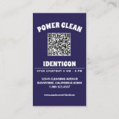 Apenkracht schoonmaken met QR-code Visitekaartje (Achterkant)