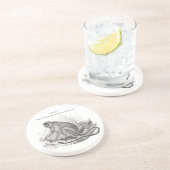 apenkunst uit de jaren 1800 zandsteen onderzetter (Zijkant)