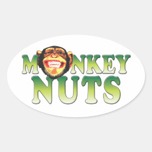Apenmoeren Ovale Sticker