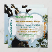 Apenningmeester en bal, leuk verjaardagsfeest kaart (Voorkant / Achterkant)