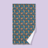 Apenpatroonontwerp Blauw  Bad Handdoek (Handdoek)