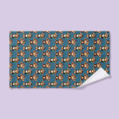 Apenpatroonontwerp Blauw  Bad Handdoek (Handdoek)