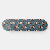 Apenpatroonontwerp Blauw Persoonlijk Skateboard (Horizontaal)