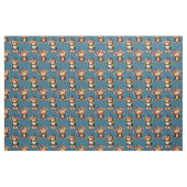 Apenpatroonontwerp Blauw Stof (Fat Quarter)