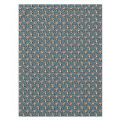 Apenpatroonontwerp Blauw  Tafelkleed (Voorkant)