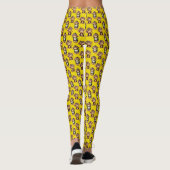 Apenpatroonontwerp Geel Leggings (Achterkant)