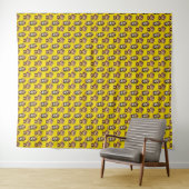 Apenpatroonontwerp Geel Wandkleed (In Situ (horizontaal))