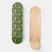 Apenpatroonontwerp Groen  Persoonlijk Skateboard (Voorkant)