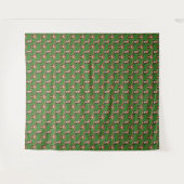Apenpatroonontwerp Groen Wandkleed (Voorkant (horizontaal))