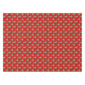 Apenpatroonontwerp Rood Tafelkleed (Voorkant (Horizontaal))