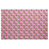 Apenpatroonontwerp Roze Stof (Fat Quarter)