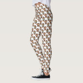 Apenpatroonontwerp Wit  Leggings (Links)