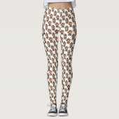 Apenpatroonontwerp Wit  Leggings (Voorkant)