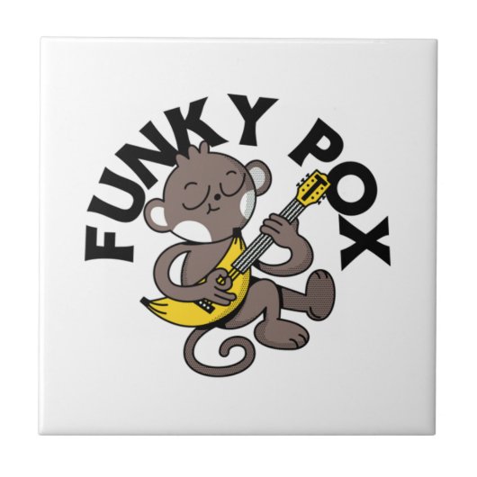 Apenpokken Funky Pox  Tegeltje (Voorkant)