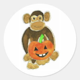 Apenpompoen Ronde Sticker