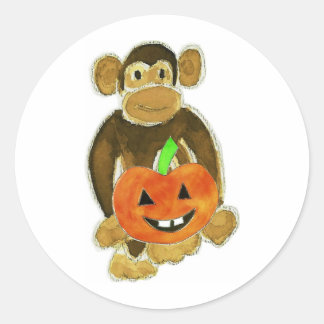 Apenpompoen Ronde Sticker