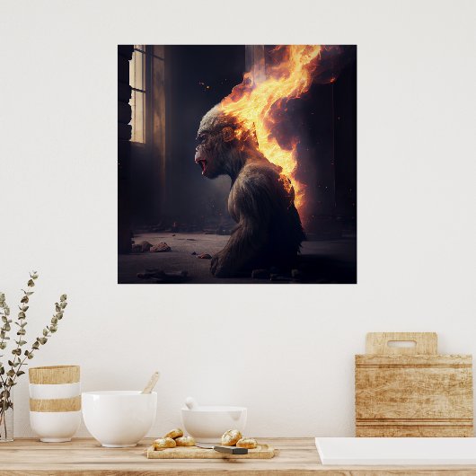 Apenposter Poster (Keuken)