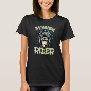 Apenrijder Motorrijder Snelheid Racen Aap T-shirt