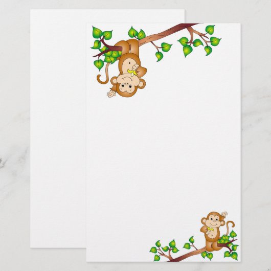 Apenstationery Briefpapier (Voorkant / Achterkant)