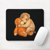 Apenstoot grafische tee muismat (Met muis)