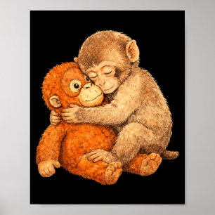 Apenstoot grafische tee poster