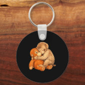 Apenstoot grafische tee sleutelhanger (Voorkant)
