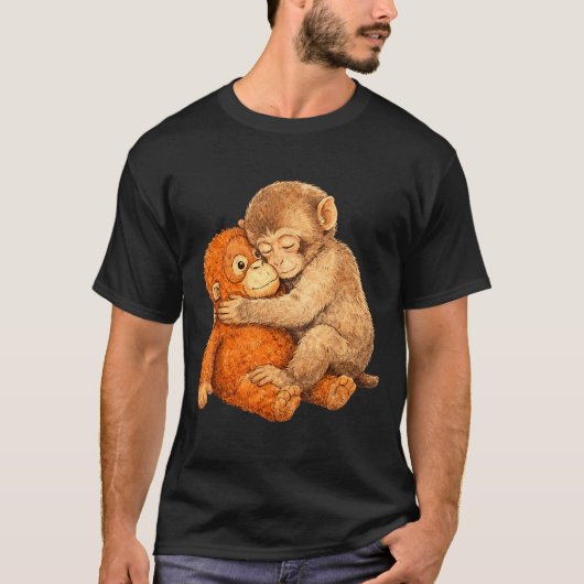 Apenstoot grafische tee t-shirt (Voorkant)