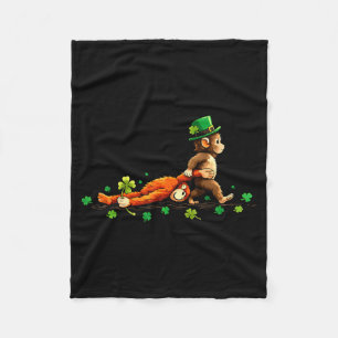 Apenstoot meme kleine stoot speelgoed St. Patrick' Fleece Deken