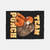 Apenstoot teamstoot fleece deken (Voorkant (Horizontaal))