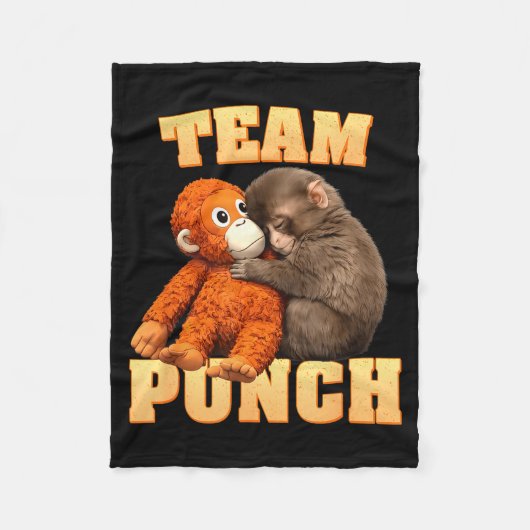 Apenstoot teamstoot fleece deken (Voorkant)