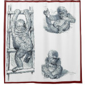 Apenstreken Jonge Gorilla Douchegordijn (Voorkant)