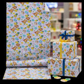 Apenstrekenpatroon Cadeaupapier