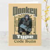 Apentype, code draait grappige full-stack ontwikke kaart (Gele Bloem)