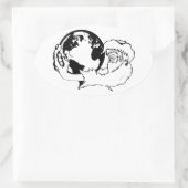 apenvisie ovale sticker (Tas)