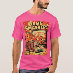 Apenwoede Gamer Retro stripconsole Grappige video T-shirt