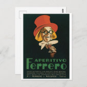 Aperitivo Ferrero Torino Italië  kunst Briefkaart (Voorkant / Achterkant)
