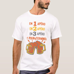 apero alcohol biere trinkeer 1 2 3 humor t-shirt