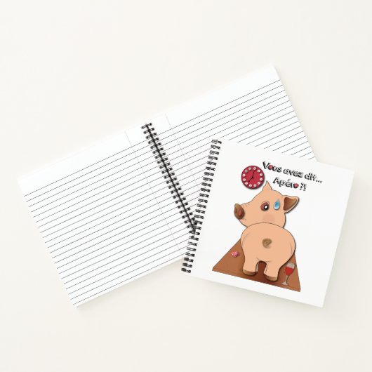 Apéro. (écrits en noir) notitieboek (Binnen)