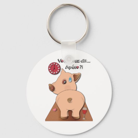 Apéro. (écrits en noir) sleutelhanger (Voorkant)