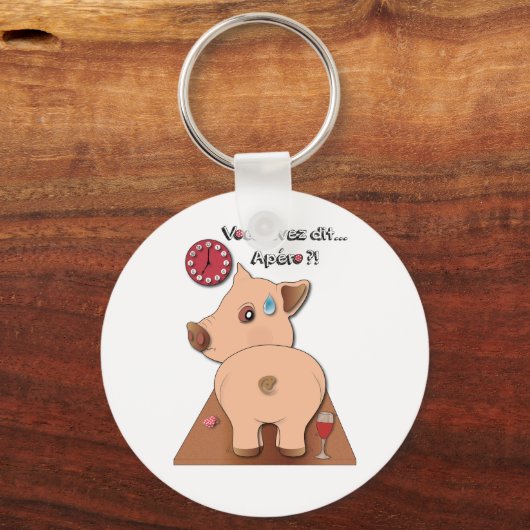 Apéro. (écrits en noir) sleutelhanger (Voorkant)