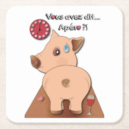 Apero! (zwart geschreven) kartonnen onderzetters