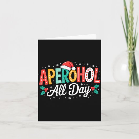 Aperohol All Day - Funny Christmas Spritz  Kaart (Voorkant)