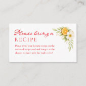 Aperol Bridal Shower Recipe Informatiekaartje (Voorkant)