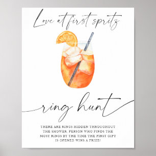 Aperol bruiloftsfeest - ring zoek spel poster