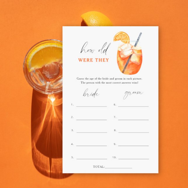 Aperol cocktail - Hoe oud waren ze bruidsspel (Creator heeft geüpload)